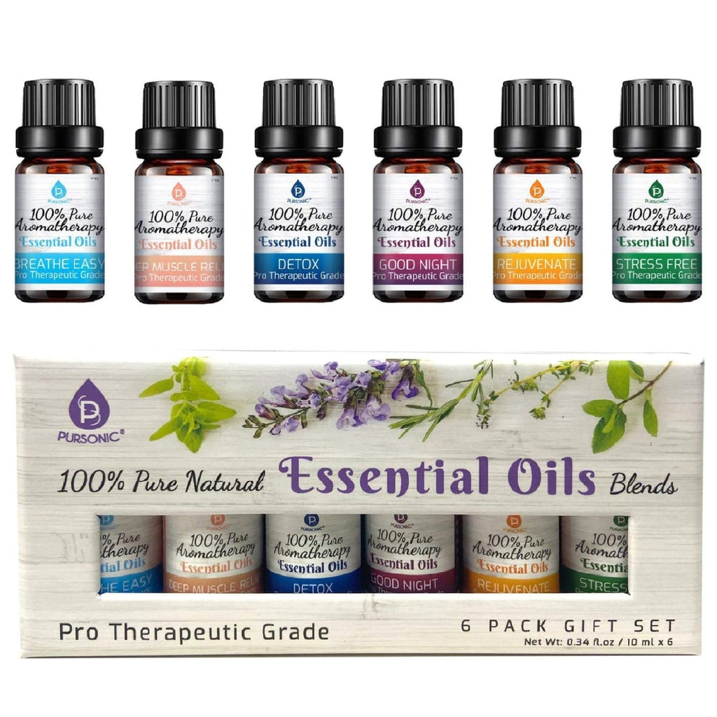 Pursonic true HEPA air purifier bundle with six pack of therapeutic 10ml essential oil blends — view 5