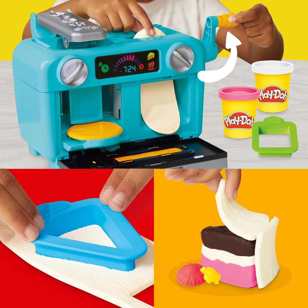 Play-Doh Super Slice Cake Playset with colourful modelling compound and pretend baking tools — view 3
