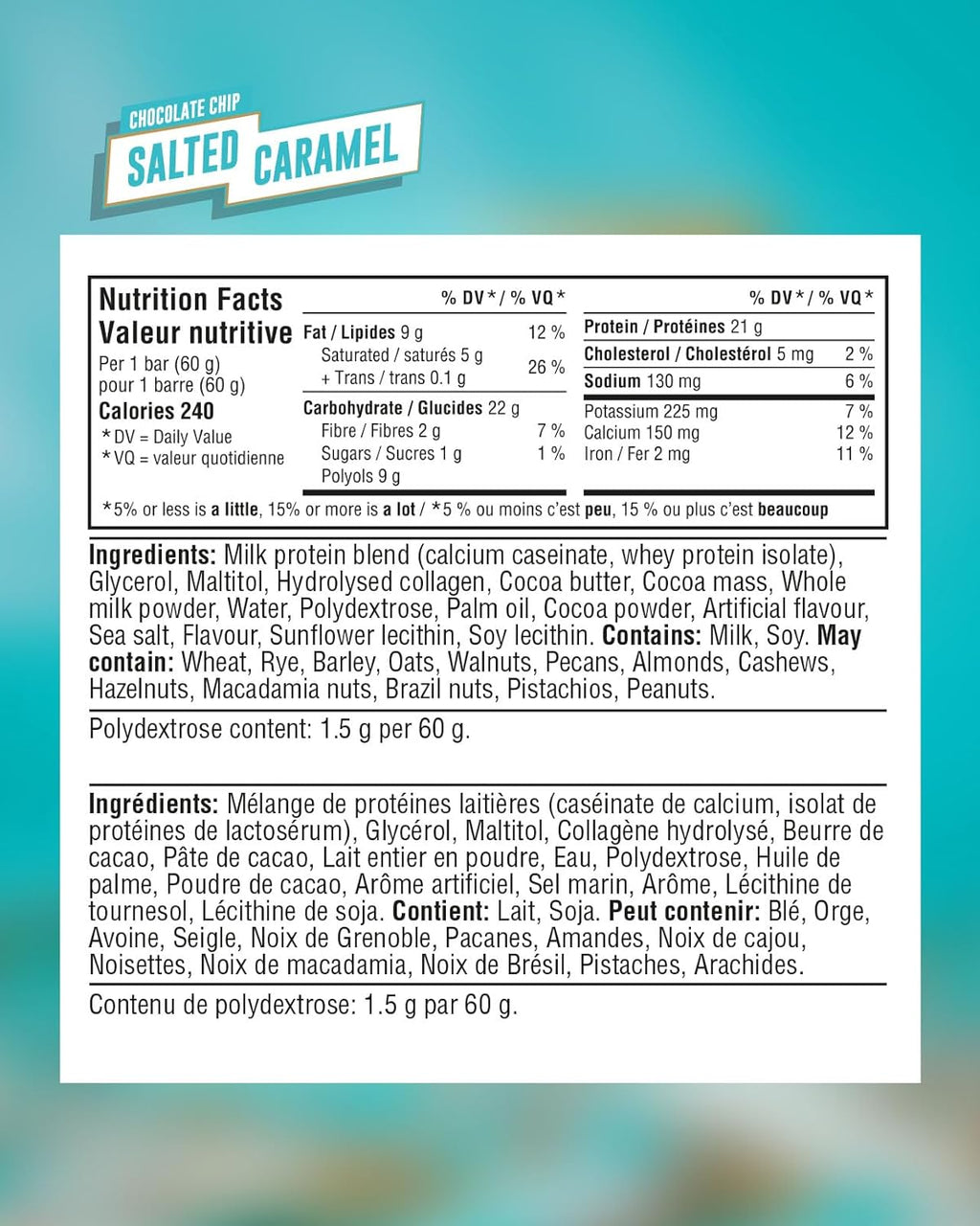 Grenade salted caramel protein bar with chocolate coating and protein nougat inside, box of 12 — view 2
