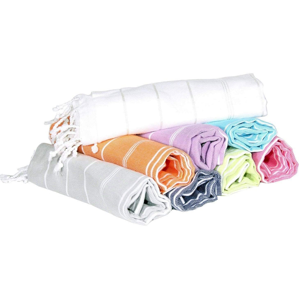 Lightweight organic Turkish cotton hand towel featuring natural fringe detailing for modern bathroom and travel use — view 2