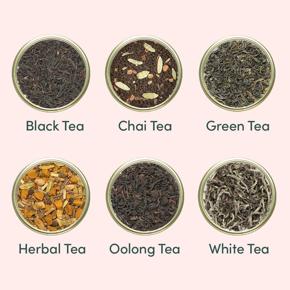 Loose leaf tea gift set with 24 premium assorted tin caddies in a beautiful presentation box — view 5