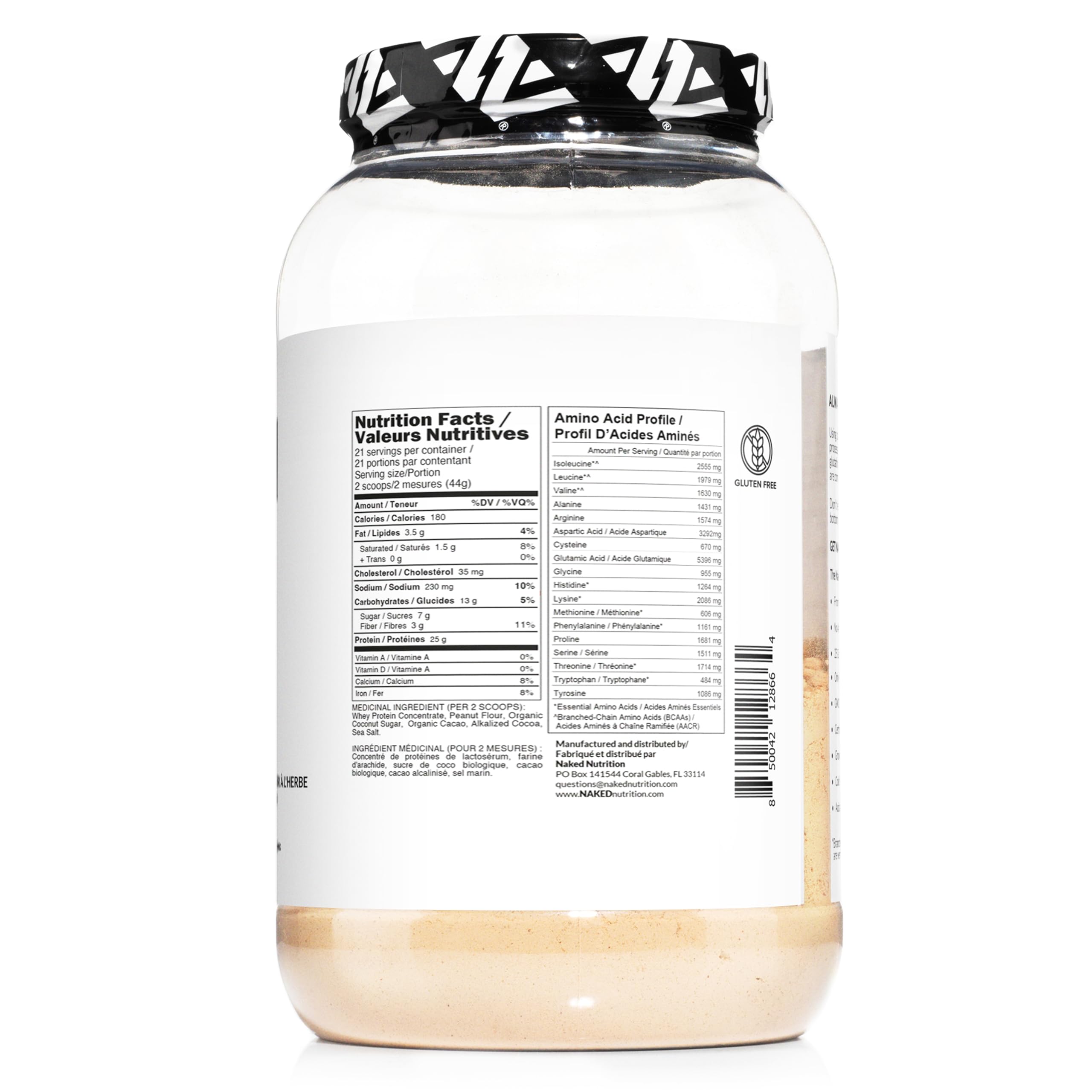 Chocolate peanut butter grass-fed whey protein powder in a 2 lb container — view 4