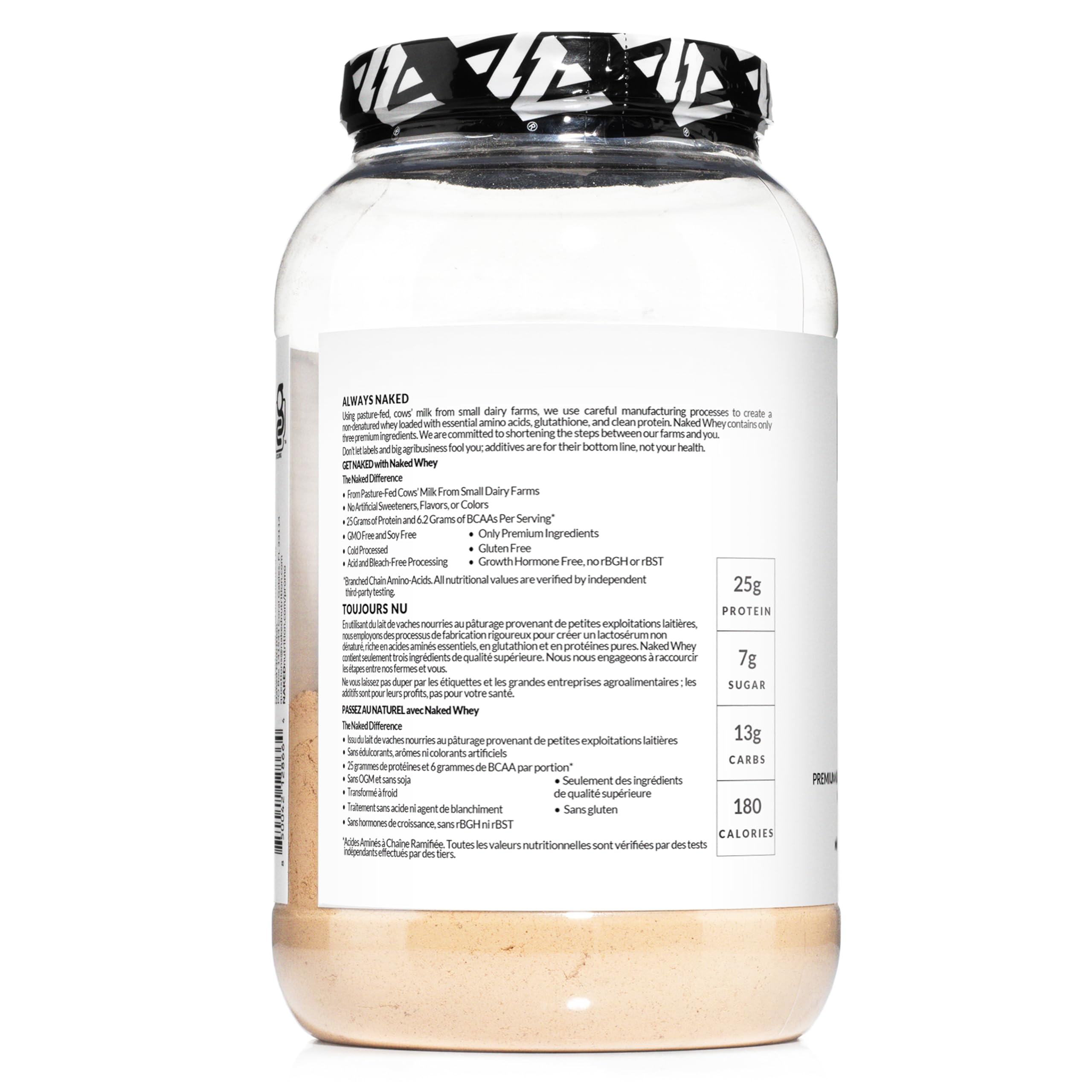 Chocolate peanut butter grass-fed whey protein powder in a 2 lb container — view 5