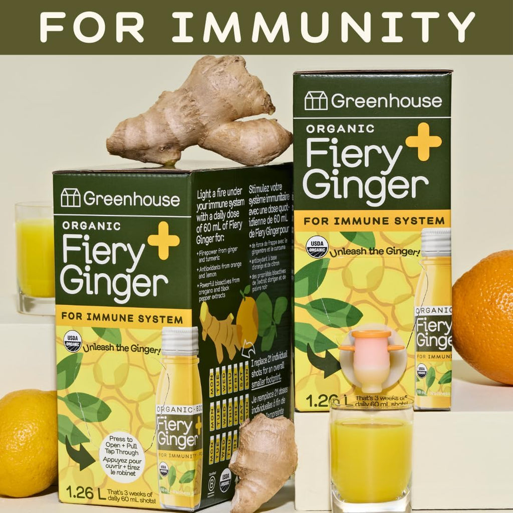 1.26 liter fiery ginger wellness shot in an eco friendly recyclable air tight liquid pouch container — view 4