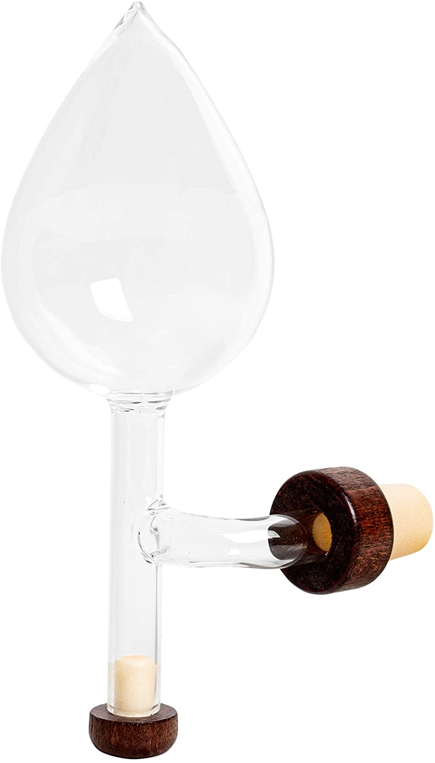 Clear hand-blown glass Italian in-bottle wine aerator and decanter for red and white wine — view 5