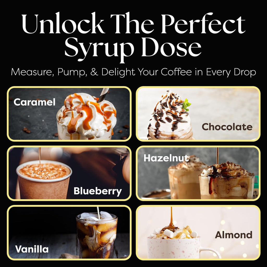Syruvia syrup pump for 750ml bottles featuring a drip free dispensing nozzle and sturdy spring mechanism — view 5