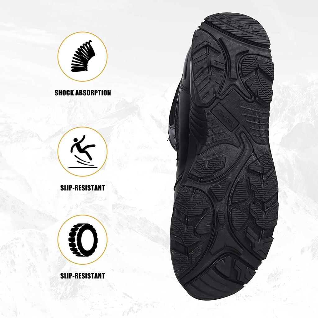 Lightweight men's combat boots in water repellent leather with ankle support and slip resistant soles — view 5