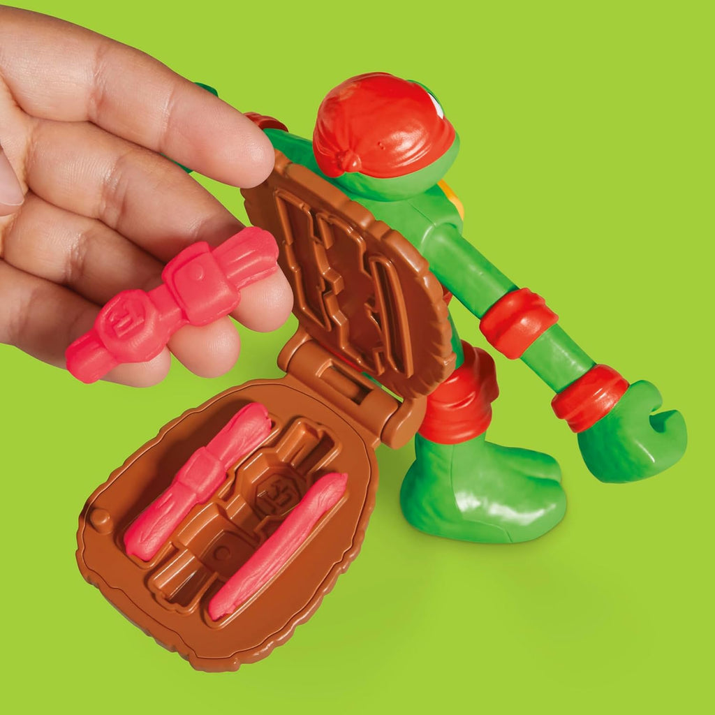Ninja Turtles modelling dough playset featuring bendy figures colourful dough cans and interactive stamping tools — view 5