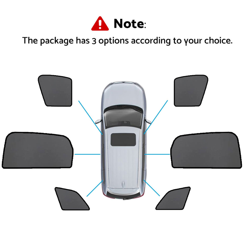 Black magnetic mesh car window sun shades installed on the front and rear of an Audi. — view 3