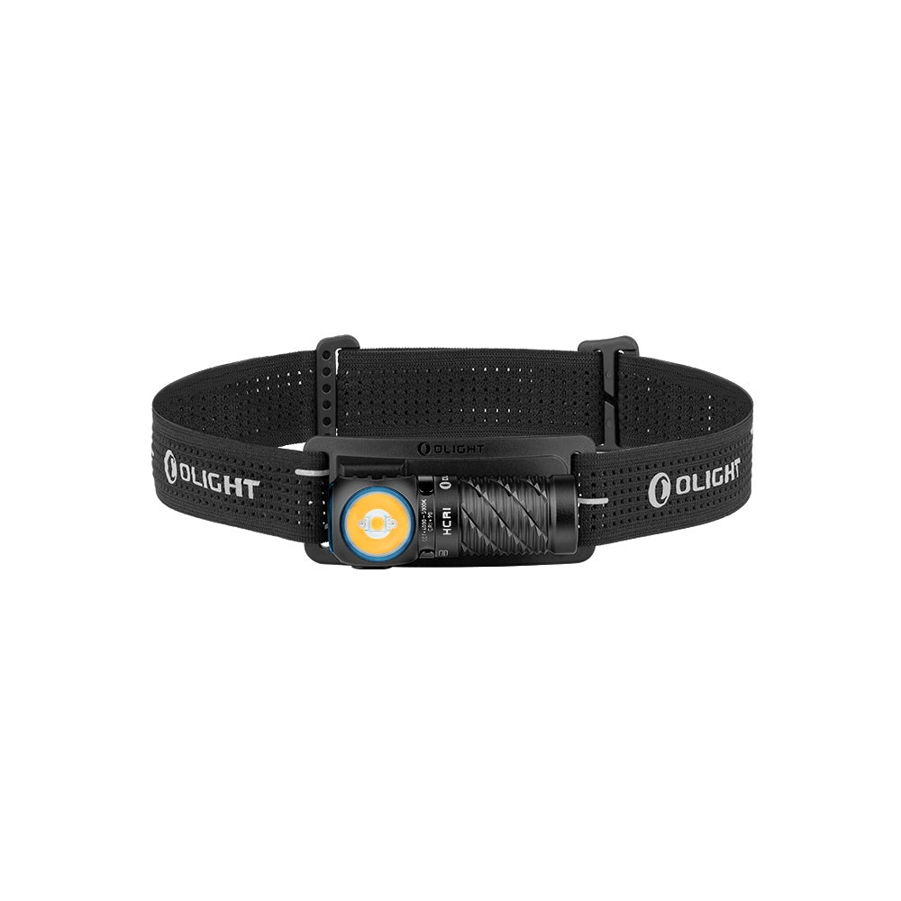 Olight Perun 3 Mini versatile black LED headlamp and handheld flashlight with comfortable breathable strap — view 3