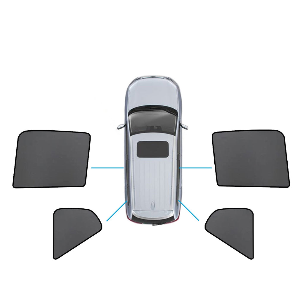 Black magnetic mesh car window sun shade installed on a Volvo XC40 front window — view 5