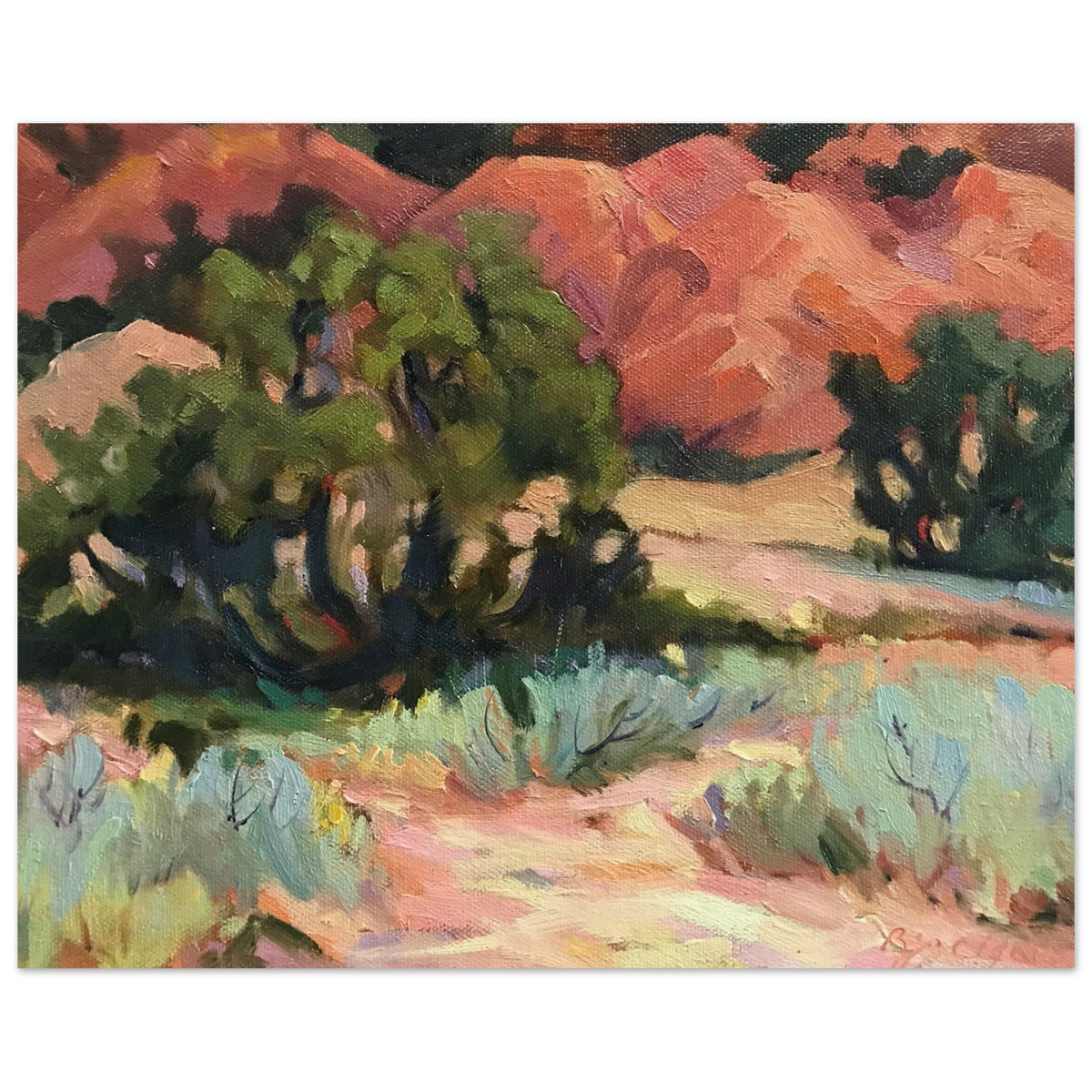 ‘Mesa at Ghost Ranch’ Southwestern Landscape | 16x20 Museum Quality Matte Poster | Original Artwork by American Artist Barbara Cleary-1