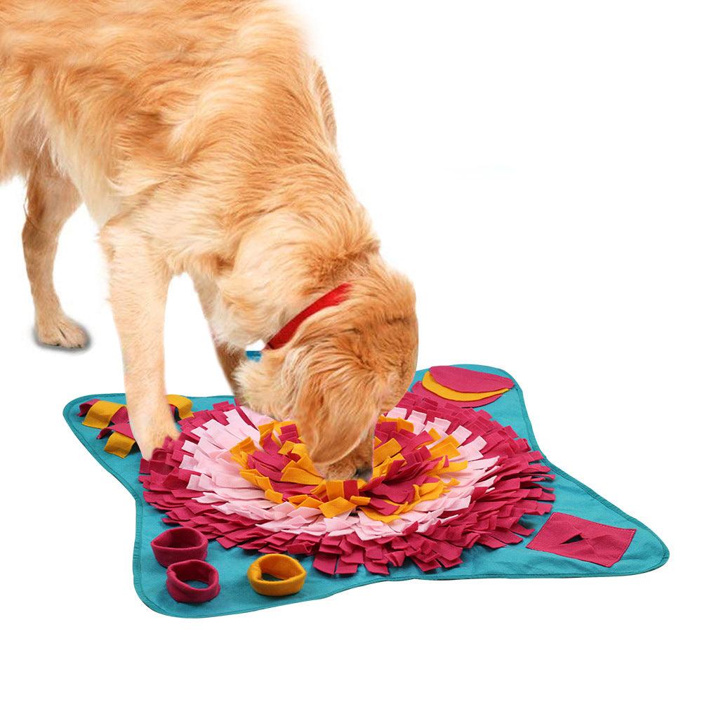 Blue soft felt interactive pet learning toy and bite puzzle for dogs and cats — view 3