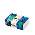 Rosa Start acrylic paint set featuring six vibrant colors in a stylishly designed packaging box