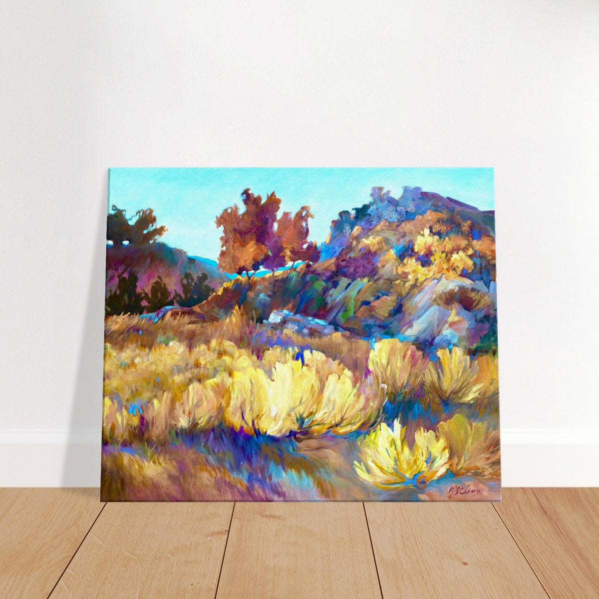 "Rock Ridge" Landscape I 20x24 inch Canvas Art Print I Original Artwork by American Artist Barbara Cleary-0