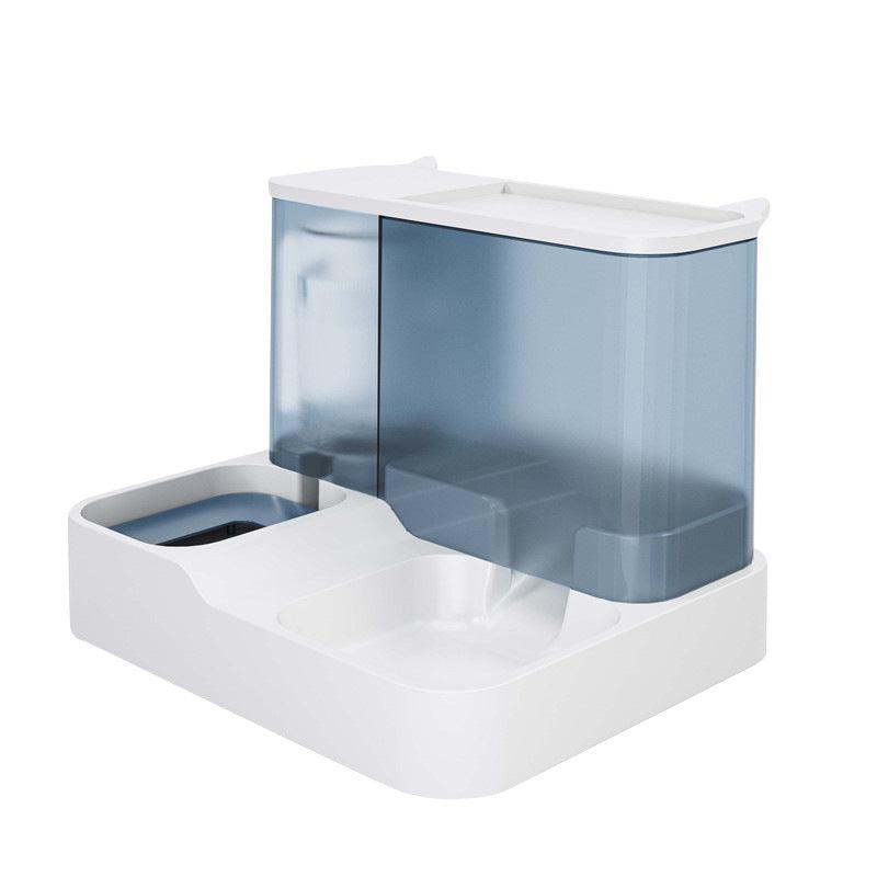 Large capacity automatic plastic cat feeder and water dispenser available in stylish modern colors. — view 5