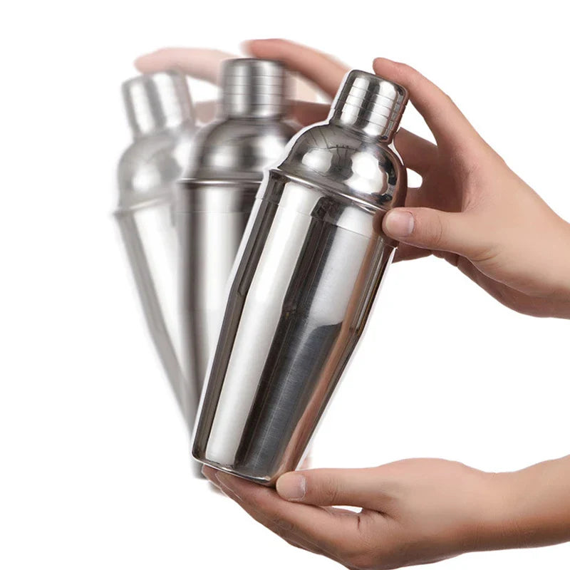 NNEOBA 750ml stainless steel cocktail shaker set with built-in strainer and 30ml measuring jigger — view 5