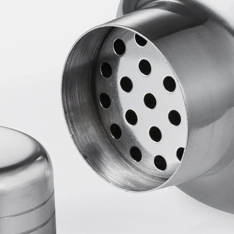 NNEOBA 750ml stainless steel cocktail shaker set with built-in strainer and 30ml measuring jigger — view 3