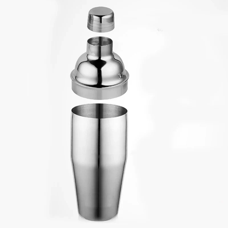 NNEOBA 750ml stainless steel cocktail shaker set with built-in strainer and 30ml measuring jigger — view 2