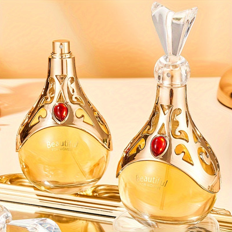 Luxurious golden bottle of floral and citrus women's perfume featuring jasmine and ylang notes. — view 2