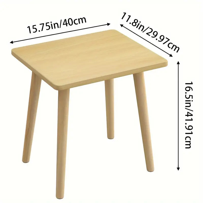Rustic wood side table in natural finish, compact design for living rooms or bedrooms — view 5