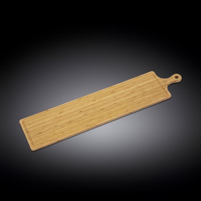 Bamboo Charcuterie Board With Handle 34.3" inch X 7.9" inch | 87 X 20 Cm-0