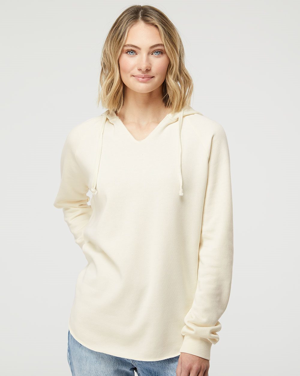 Independent Trading Co. PRM2500 Women’s Lightweight California Wave Wash Hooded Sweatshirt-0