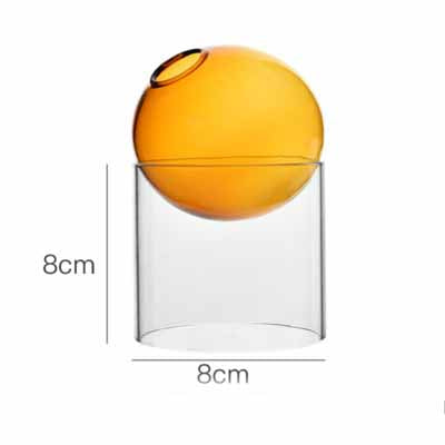Nordic colored bubble glass vase, handcrafted modern decorative centerpiece for living room and tabletop floral arrangements — view 5