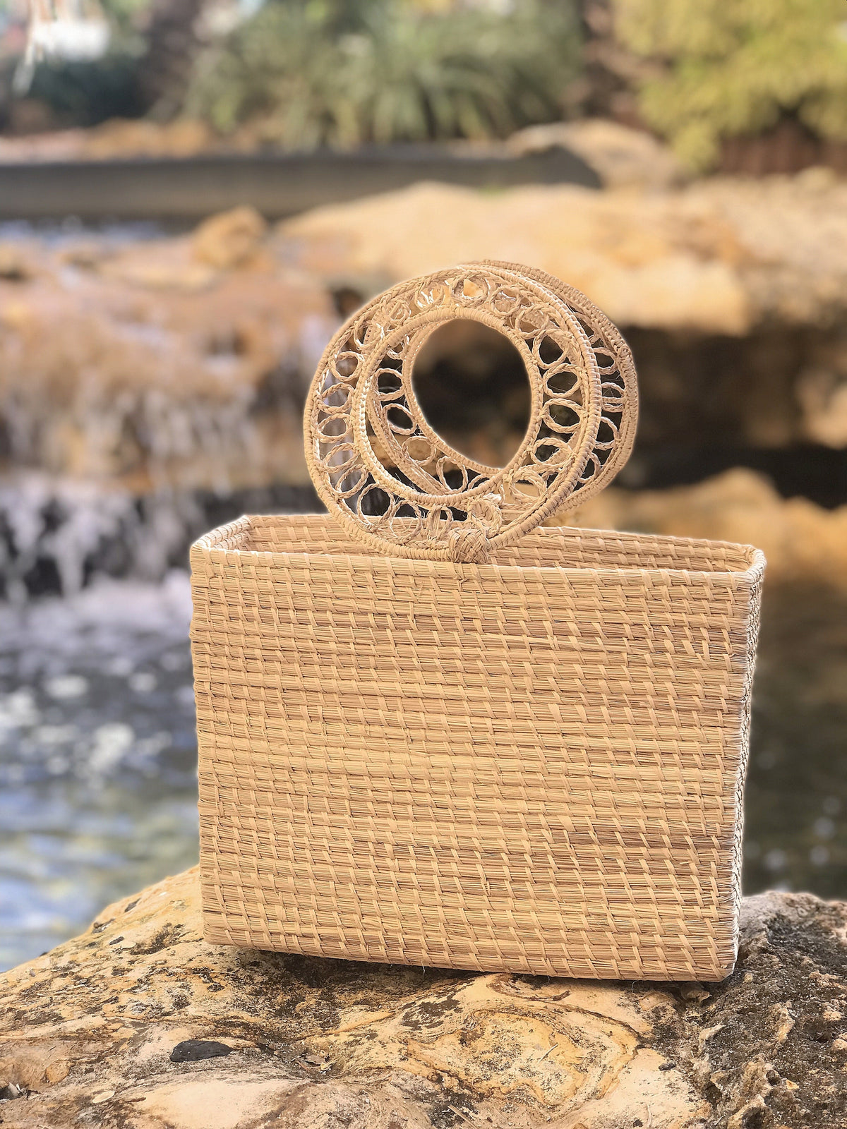 Artisan Handmade Square Straw Bag-0