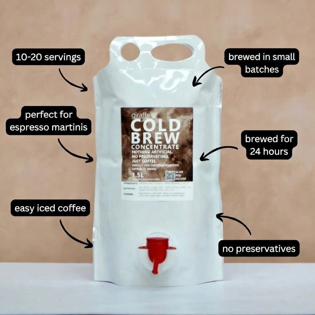 Cold brew coffee concentrate in a 1.5 liter pouch for espresso martinis and iced drinks — view 2