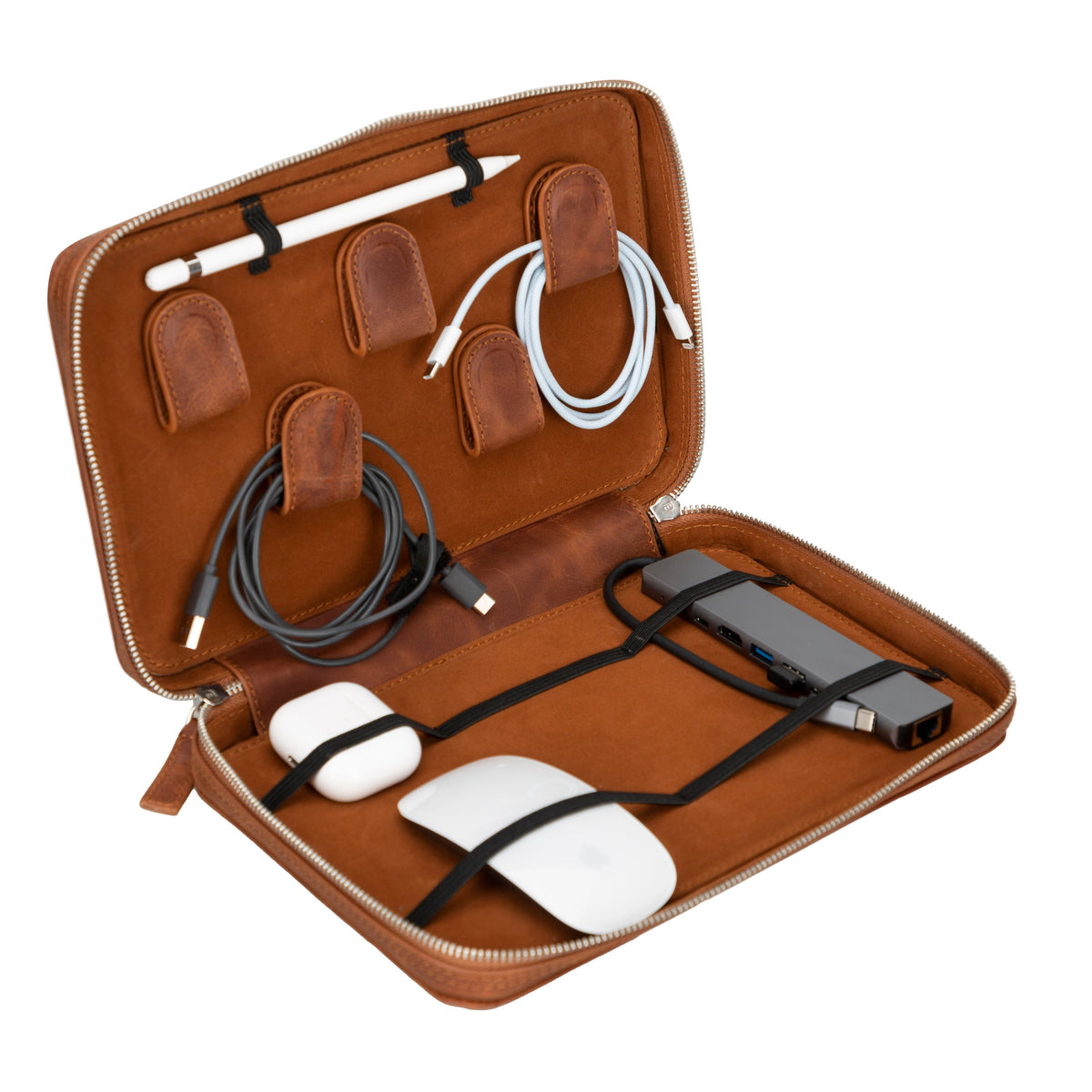 Leather Travel Cable Organizer-7