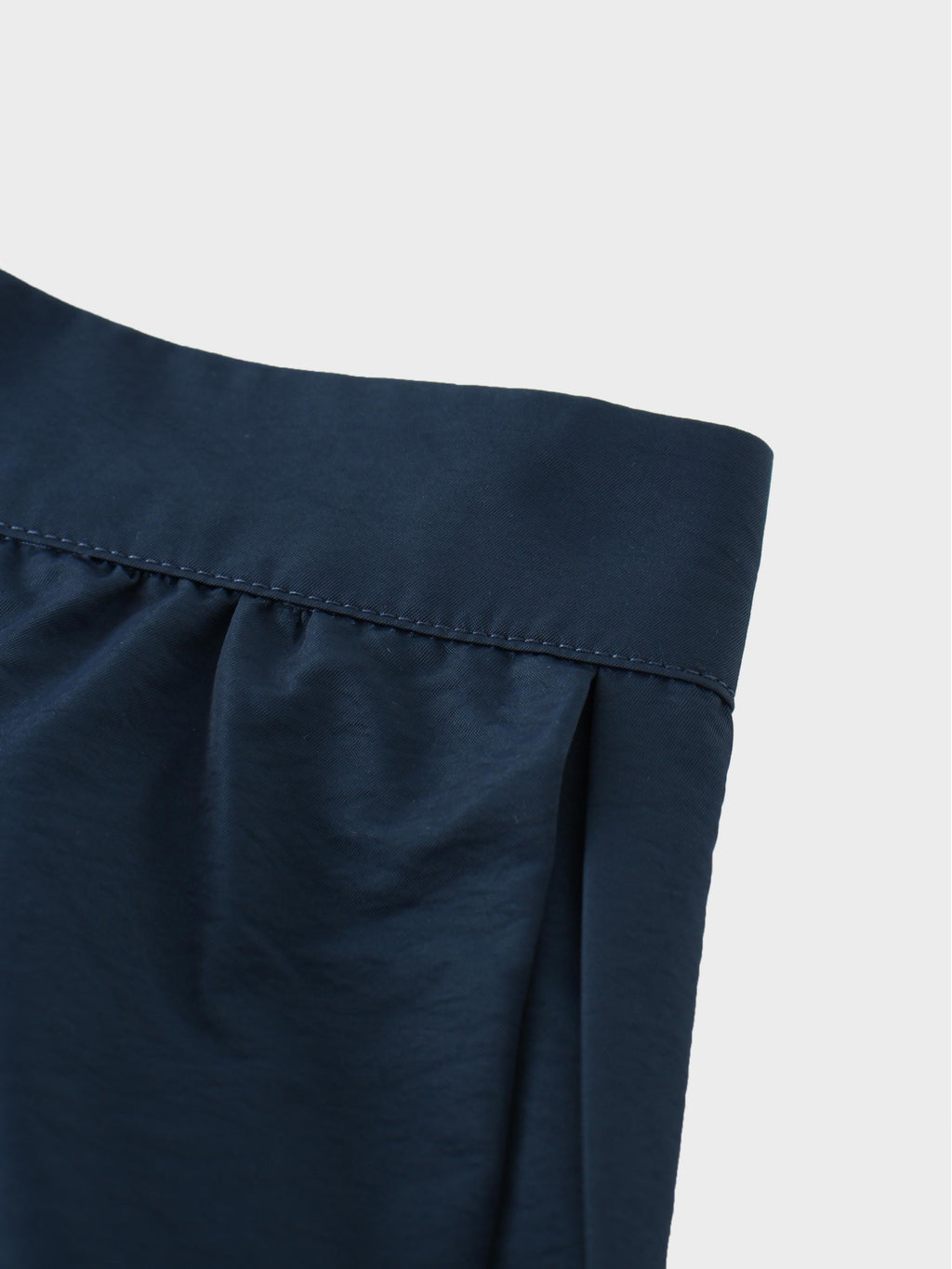 Waisted Full Taffeta Skirt-Navy-3