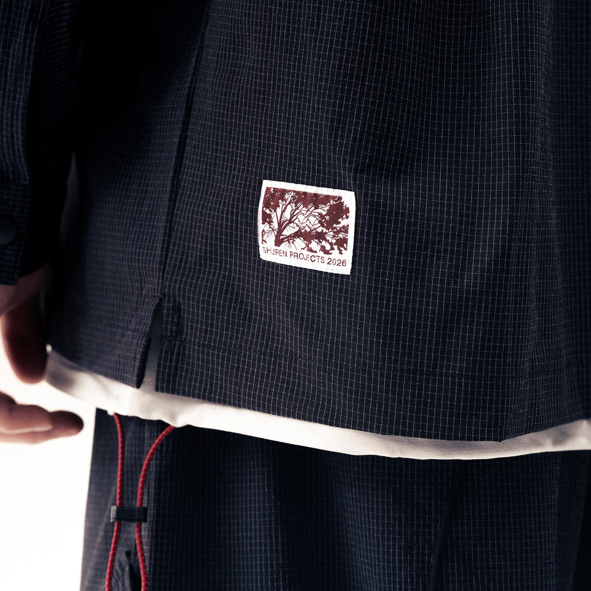 (Pre-order) Seersucker Shirt Jacket / Nylon - Black-4