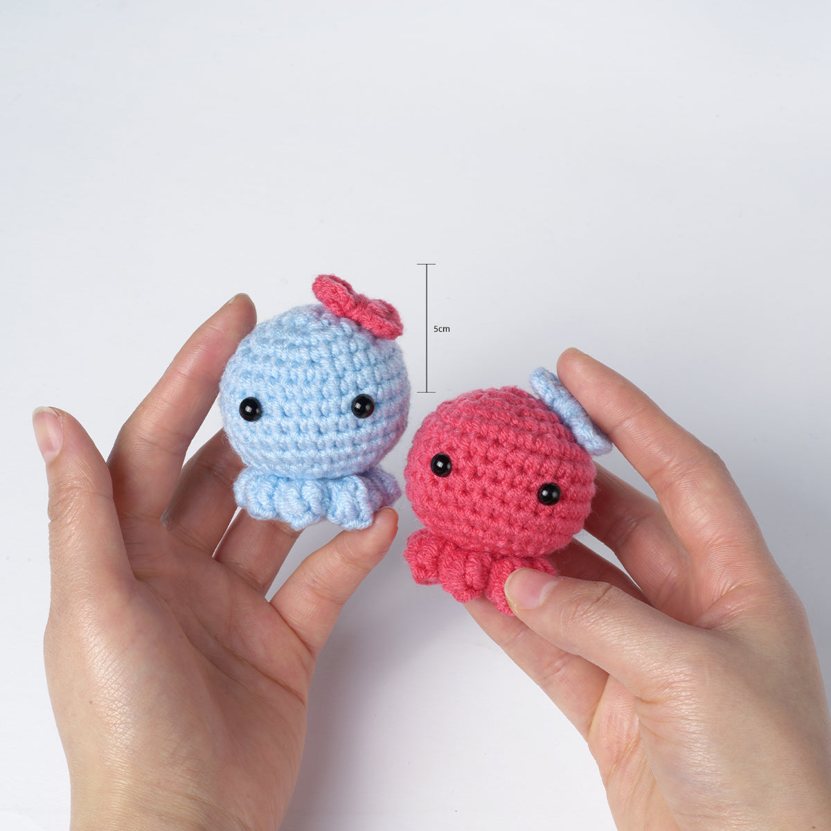 Octopus amigurumi DIY crochet kit with vibrant threads, hook, fiberfill, and detailed instructions. — view 4