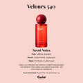 Caché Velours 540 unisex eau de parfum 50ml glass bottle with warm golden amber liquid