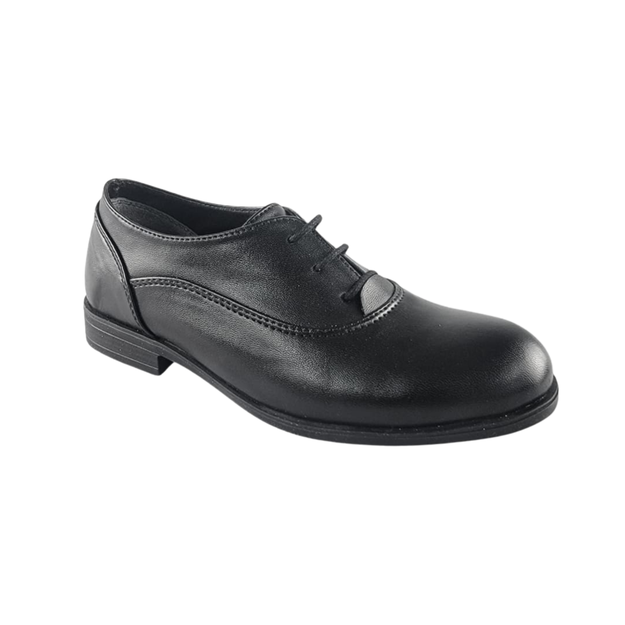 Boys formal shoes in classic leather style, handmade lace-up oxfords for special occasions. — view 3