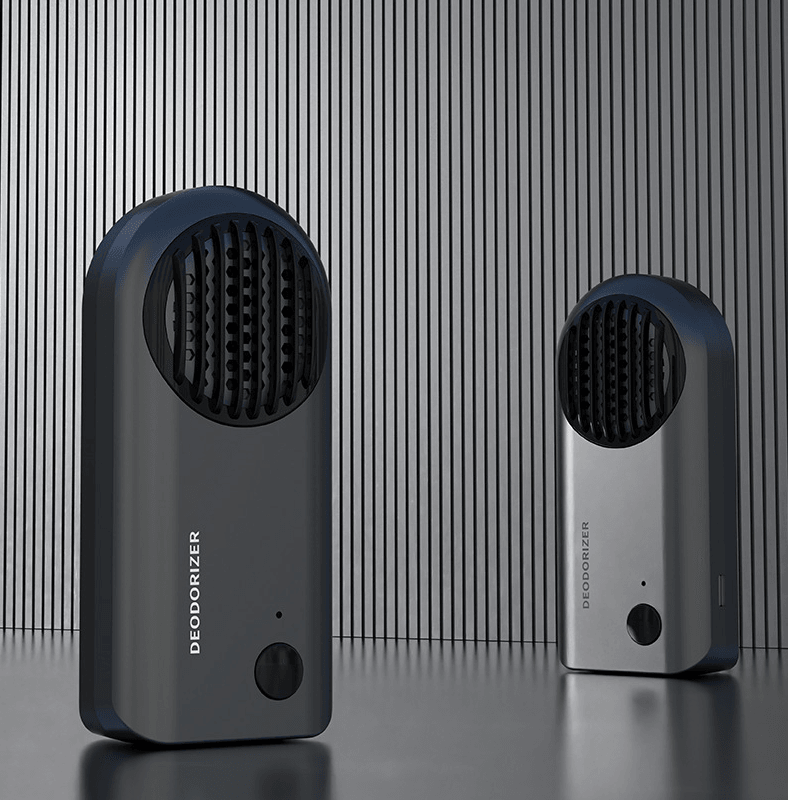 Compact portable ozone car air purifier in modern minimalist lightweight plastic housing — view 5