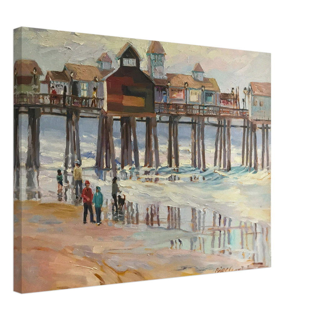'Serenity by the Sea' Coastal I 18x24 inch Art Print on Canvas I Original Artwork by American Artist Barbara Cleary-3