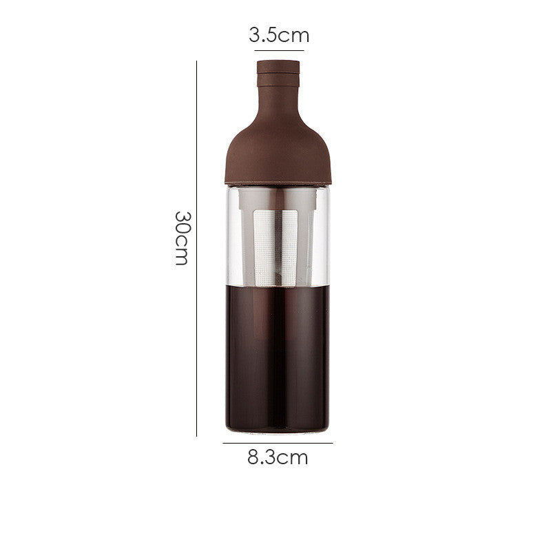Elegant glass coffee pot with filter and comfortable handle for cold brew and pour-over coffee. — view 5