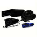 Black latex pull rope resistance band for full body athletic speed and strength training