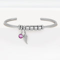 Diy Beaded Lettering Stainless Steel Bracelet-3