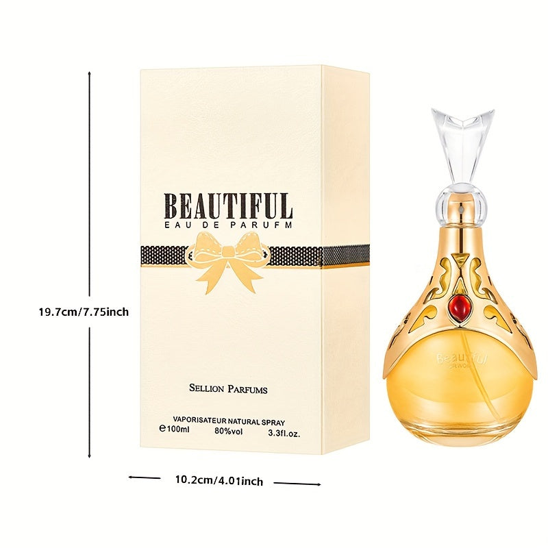 Luxurious golden bottle of floral and citrus women's perfume featuring jasmine and ylang notes. — view 5