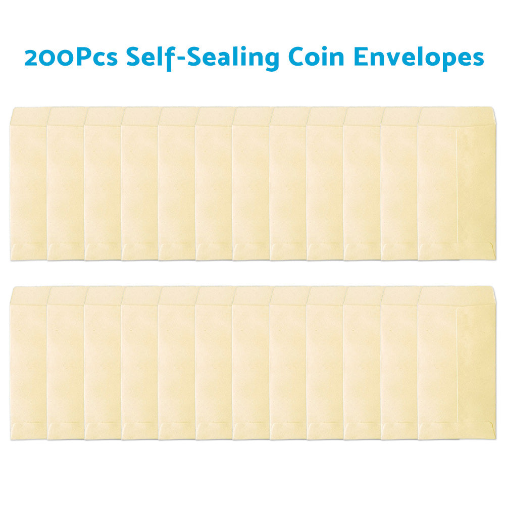 Recycled yellow kraft paper mini envelopes for storing garden seeds, jewelry, and small items — view 2