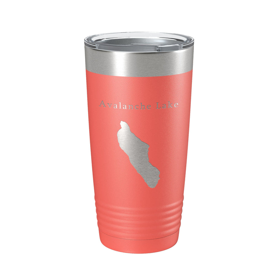 Avalanche Lake Map Tumbler Travel Mug Insulated Laser Engraved Coffee Cup Montana 20 oz
