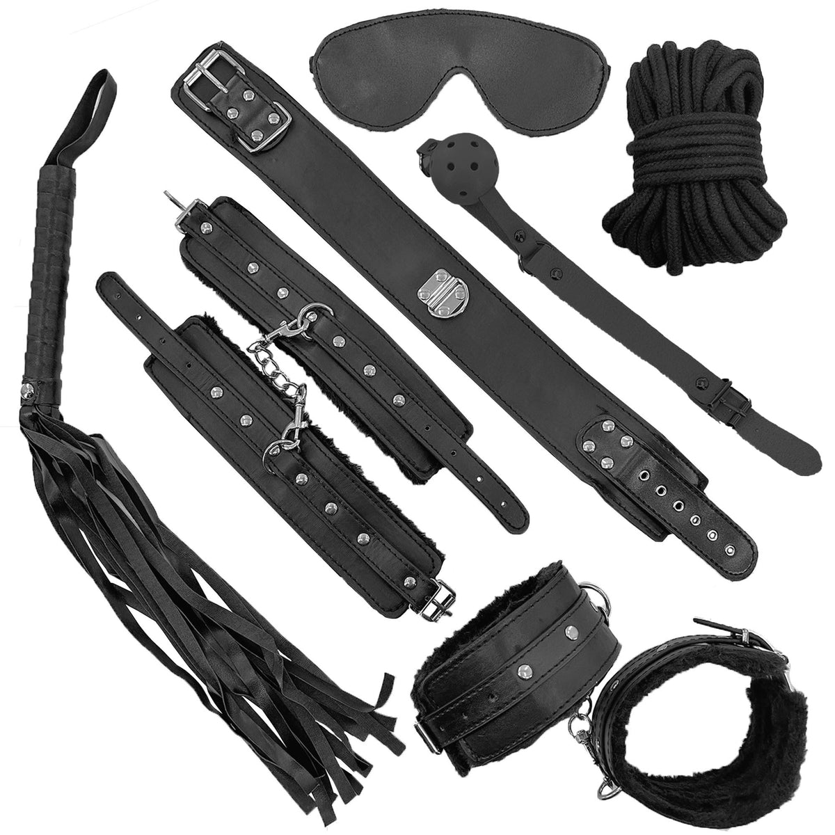 8-Piece Deep Black Weekender Bondage Set-0