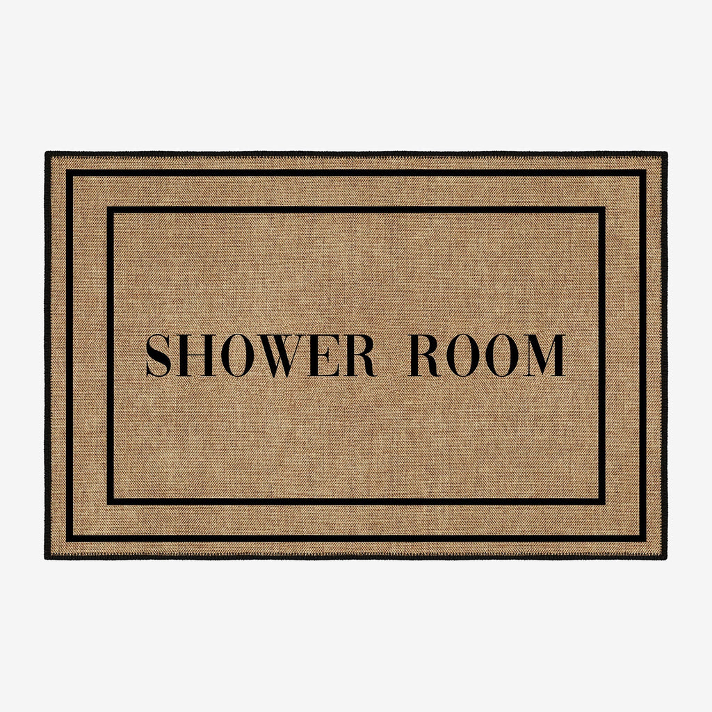Vintage boho style Alaska bath mat featuring a plush chenille surface and non slip cotton base