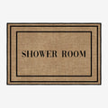 Vintage boho style Alaska bath mat featuring a plush chenille surface and non slip cotton base