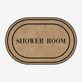 Arizona bath mat with vintage boho design, non-slip cotton base, and low-pile chenille surface