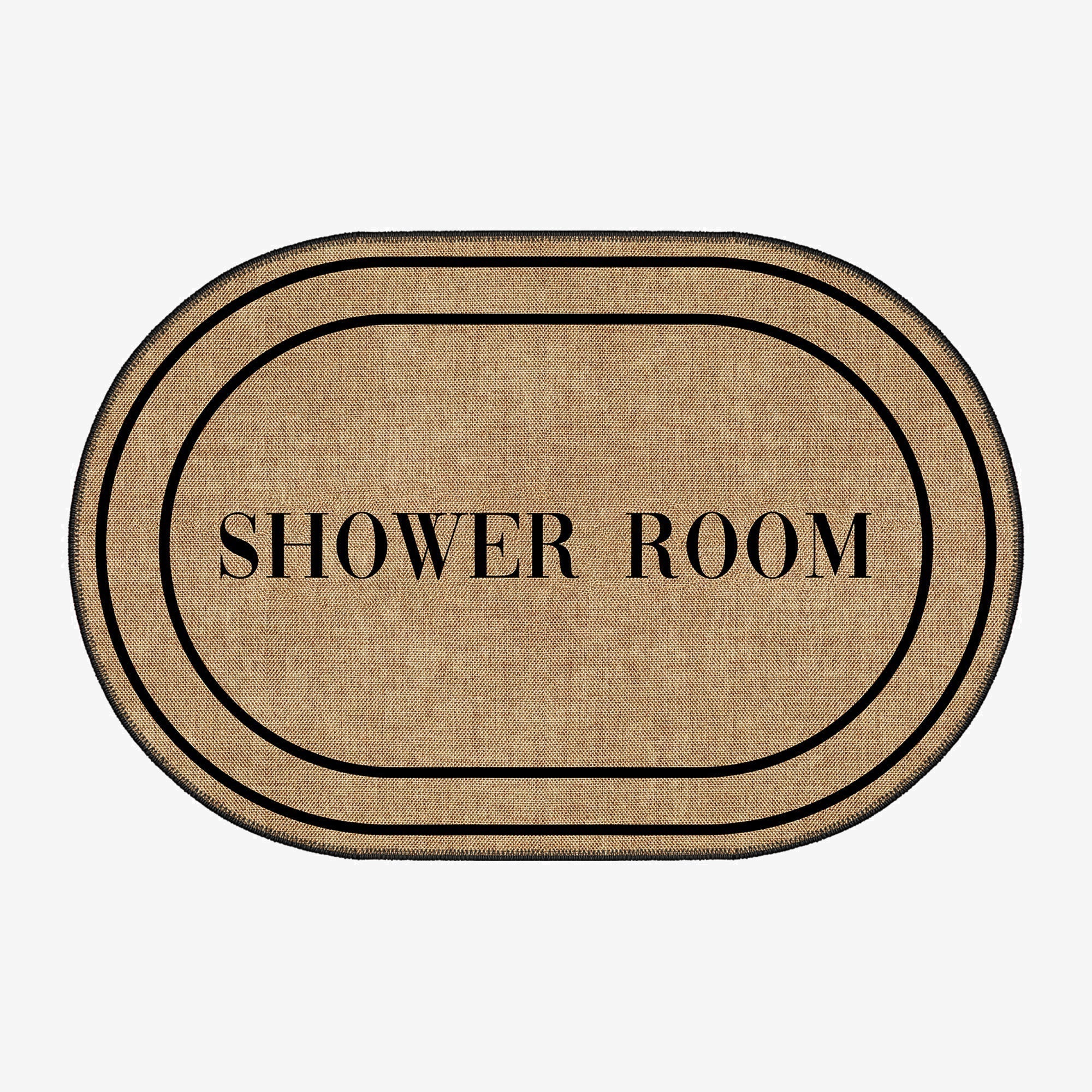 Arizona bath mat with vintage boho design, non-slip cotton base, and low-pile chenille surface