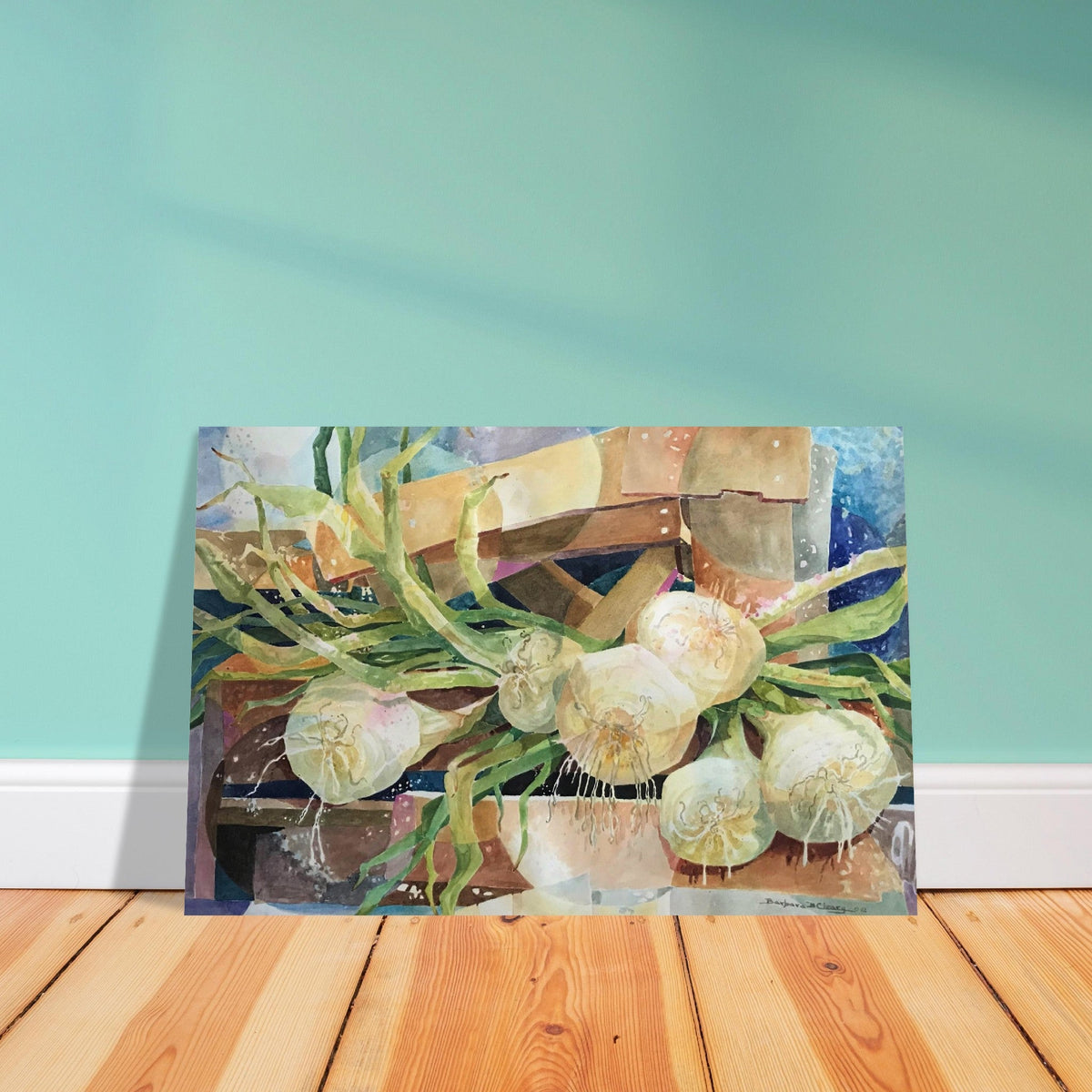 'Onions' Still Life Watercolor I 12x18 Museum-Quality Matte Paper Poster | Original Artwork by American Artist Barbara Cleary-4